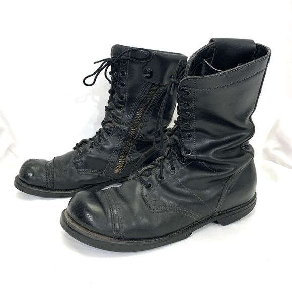 Bates Floataways Leather Military Paratrooper Combat Boots 10” Zip Mens 10.5 D